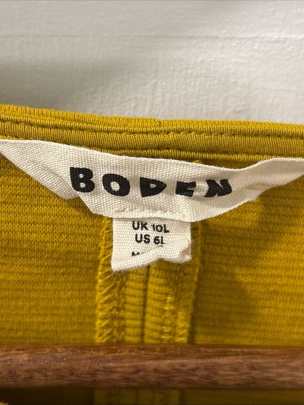 Boden Women’s Ellen Ottoman Dress Mustard Yellow Long Sleeve Pockets Size 6L EUC - Picture 5 of 8